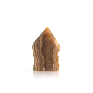 Calcite Golden Cut Base, Polished Point Tower #4 from The Rock Space