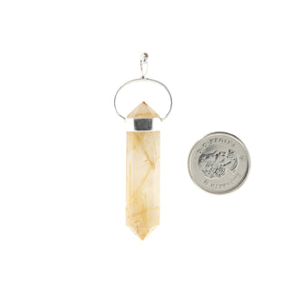 Rutilated Quartz Double Terminated - 925 Silver Pendant from The Rock Space