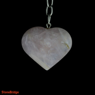 Keychain - Rose Quartz Heart from The Rock Space