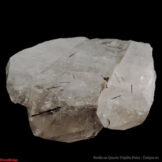 Rutile on Quartz Triplet Point Cluster U#1 - 5 1/2" from The Rock Space