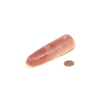 Calcite Rose Rounded Massage Wand - Jumbo #1 - 3" to 4 1/2" from The Rock Space
