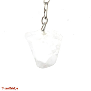 Keychain - Ice Cube Quartz Tumbled from The Rock Space