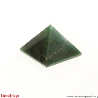 Green Aventurine Pyramid #5 - 2 1/4" to 2 1/2" Wide from The Rock Space
