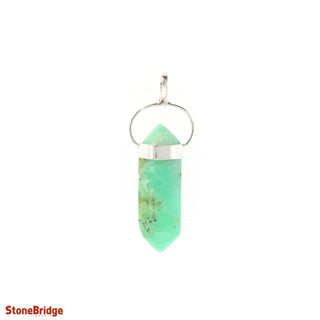 Chrysoprase Double Terminated - 925 Silver Pendant from The Rock Space