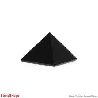 Black Obsidian Pyramid #3 - 1 3/4" to 2" Wide from The Rock Space