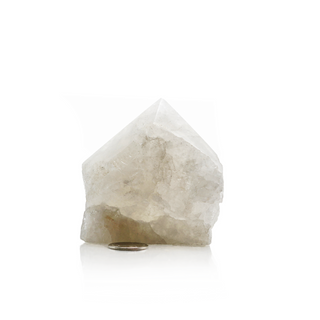 White Quartz Cut Base, Polished Point Tower #4 from The Rock Space