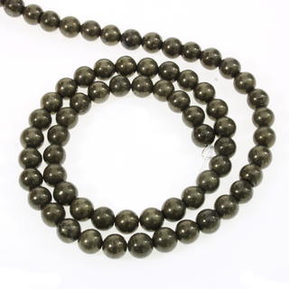 Pyrite - Round Strand 15" - 6mm from The Rock Space