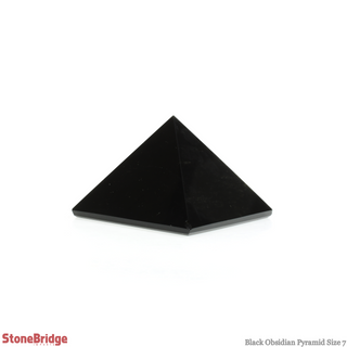 Black Obsidian Pyramid #7 - 2 3/4" to 3" Wide from The Rock Space