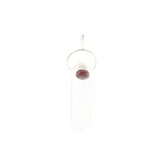 Clear Quartz Double Terminated Cabochon - 925 Silver Pendant from The Rock Space