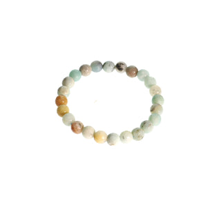 Amazonite Mixed Colour Faceted Round Bracelet - 8mm from The Rock Space