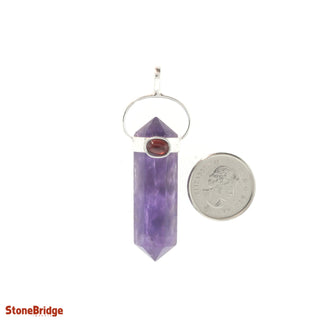Amethyst Double Terminated Cabochon - 925 Silver Pendant from The Rock Space