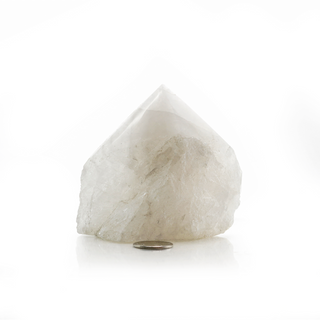 White Quartz Cut Base, Polished Point Tower #4 from The Rock Space