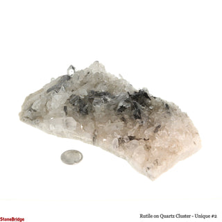 Rutile on Quartz Cluster U#2 - 5 3/4" from The Rock Space