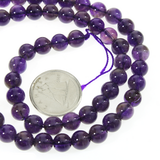 Amethyst A Dark Round Strand 15" 6mm from The Rock Space