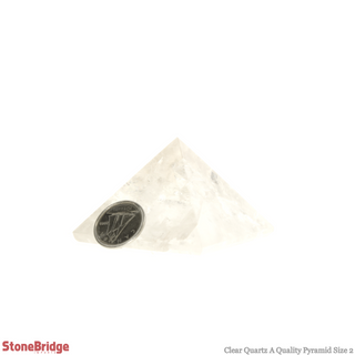 Clear Quartz A Pyramid #2 - 1 1/2" to 1 3/4" Wide from The Rock Space