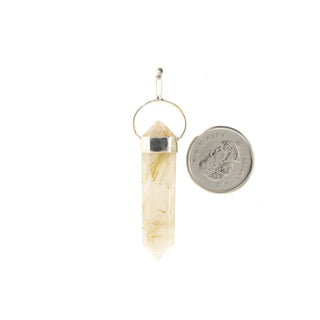 Rutilated Quartz Double Terminated - 925 Silver Pendant from The Rock Space