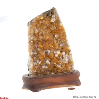 Citrine Cluster on Wood Base #4 - 9" from The Rock Space