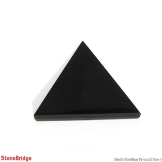 Black Obsidian Pyramid #7 - 2 3/4" to 3" Wide from The Rock Space