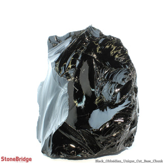 Obsidian Black Boulder Cut-Base U#48 - 14 1/2" from The Rock Space