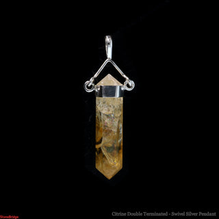 Citrine Double Terminated Swivel - 925 Silver Pendant from The Rock Space