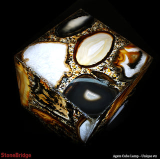 Agate Cube Lamp U#1 - 19cm from The Rock Space