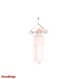 Rose Quartz Double Terminated Swivel - 925 Silver Pendant from The Rock Space