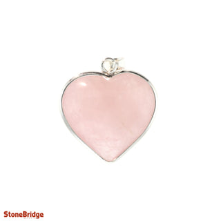 Rose Quartz Heart - 925 Silver Pendant from The Rock Space