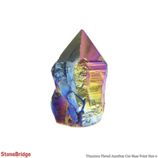Amethyst Titanium Cut Base, Polished Point Tower #0 from The Rock Space