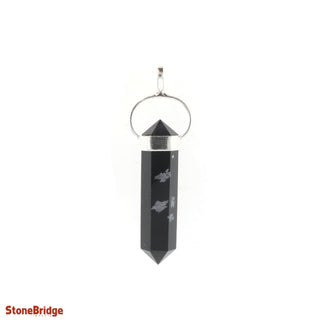 Obsidian Snowflake Double Terminated - 925 Silver Pendant from The Rock Space
