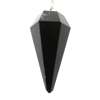 Black Tourmaline Pendulum 6 Facet & Bead - 3 Pack from The Rock Space