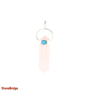 Rose Quartz Double Terminated Cabochon - 925 Silver Pendant from The Rock Space