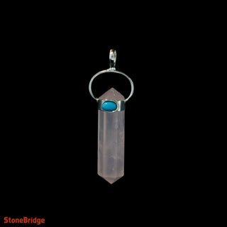 Rose Quartz Double Terminated Cabochon - 925 Silver Pendant from The Rock Space
