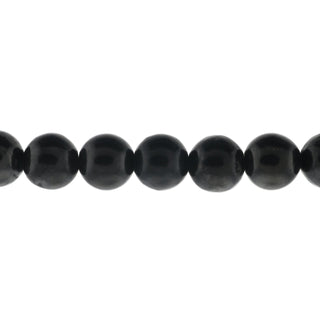 Shungite Round Strand - 8mm from The Rock Space