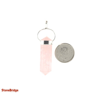 Rose Quartz Double Terminated - 925 Silver Pendant from The Rock Space