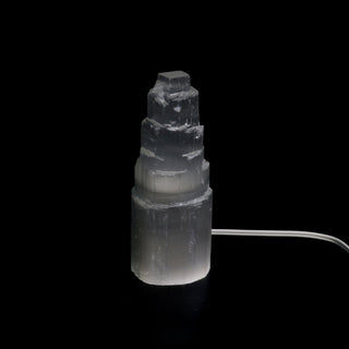 Selenite Tower Lamp - Small 8” Tall from The Rock Space