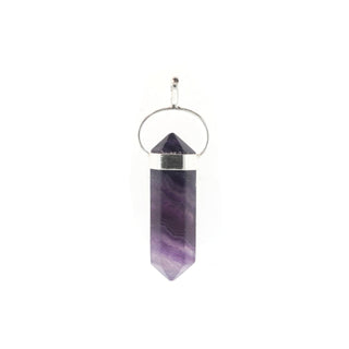 Fluorite Purple Double Terminated - 925 Silver Pendant from The Rock Space