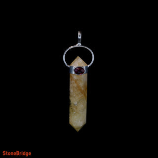 Citrine Double Terminated Cabochon - 925 Silver Pendant from The Rock Space