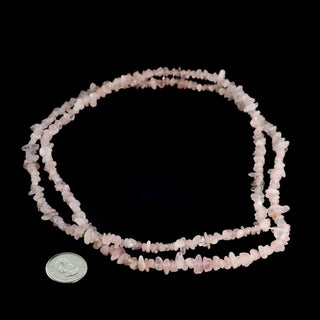 Rose Quartz Chip Strands - 3mm to 5mm from The Rock Space