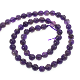 Amethyst A Dark Round Strand 15" 6mm from The Rock Space