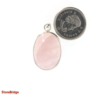 Rose Quartz Cabochon - 925 Silver Pendant from The Rock Space