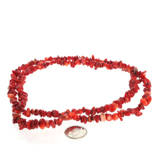 Coral Red Chip Strands - 5mm to 8mm from The Rock Space