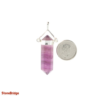 Fluorite Purple Double Terminated Swivel - 925 Silver Pendant from The Rock Space