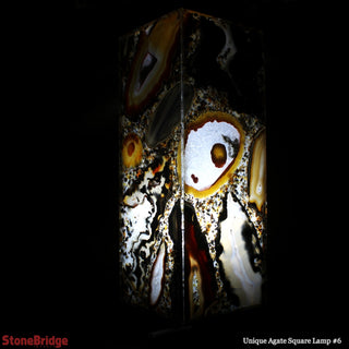 Agate Slice Tower Lamp U#6 - 40cm from The Rock Space