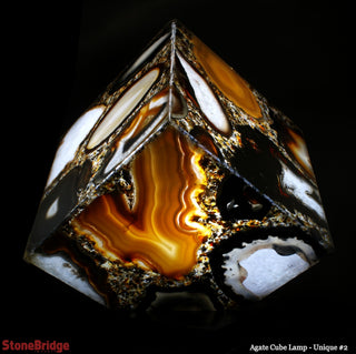 Agate Cube Lamp U#1 - 19cm from The Rock Space