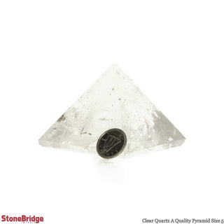 Clear Quartz A Pyramid #5 - 2 1/4" to 2 1/2" Wide from The Rock Space