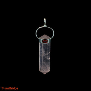 Rose Quartz Double Terminated Cabochon - 925 Silver Pendant from The Rock Space