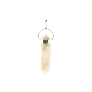 Rutilated Quartz Double Terminated - 925 Silver Pendant from The Rock Space