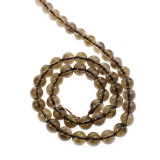 Smoky Quartz - Round Strand 15" - 8mm from The Rock Space
