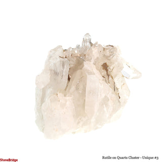 Rutile on Quartz Cluster U#3 - 4 1/4" from The Rock Space