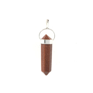 Goldstone Brown Double Terminated - 925 Silver Pendant from The Rock Space